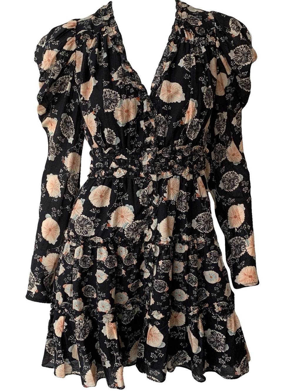 Ulla Johnson Winsor Mini Dress Noir Floral size 8 - Picture 2 of 14